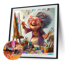 Load image into Gallery viewer, Crazy Old Lady 40*40CM(Canvas) Full Round Drill Diamond Painting
