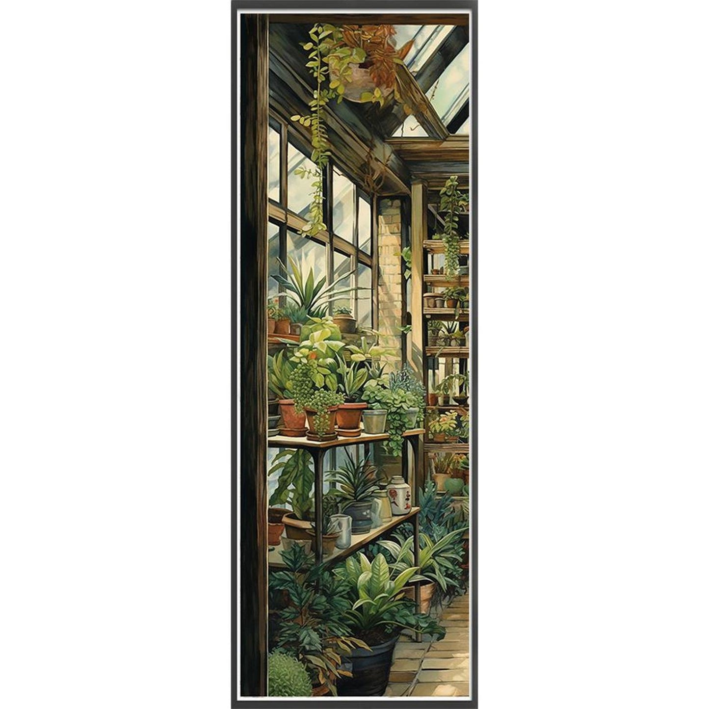 Corner Of Plant House - Full 11CT Stamped Cross Stitch 30x80CM - Huacan