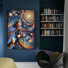 Load image into Gallery viewer, Huancan - Starlight Girl - 50*70CM 11CT 3 Stamped Cross Stitch
