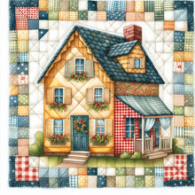 Load image into Gallery viewer, Yishu - Sewing - Small House - 50*50CM 11CT 3 Stamped Cross Stitch
