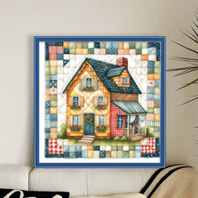 Load image into Gallery viewer, Yishu - Sewing - Small House - 50*50CM 11CT 3 Stamped Cross Stitch
