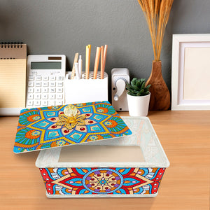 Mandala Diamond Painting Jewellery Storage Box for Necklaces Earrings Rings