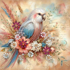 Flowers And Parrots 40*40CM(Canvas) Partial Special Shaped Drill Diamond Painting