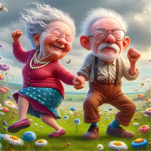 Load image into Gallery viewer, Warm Old Couple 40*40CM(Canvas) Full Round Drill Diamond Painting
