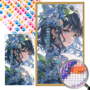 Kimono Girl 40*70CM(Picture) Full Round Drill Diamond Painting