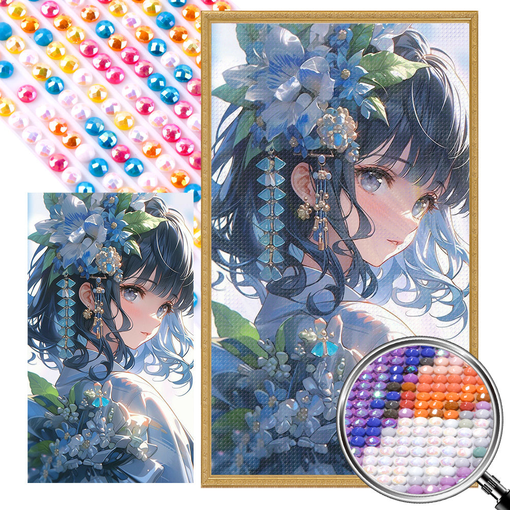 Kimono Girl 40*70CM(Picture) Full Round Drill Diamond Painting