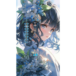 Kimono Girl 40*70CM(Picture) Full Round Drill Diamond Painting
