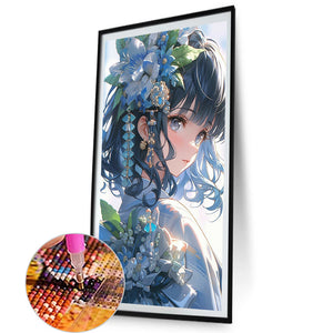 Kimono Girl 40*70CM(Picture) Full Round Drill Diamond Painting