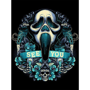 Yishu - Screaming Skeleton - 40*56CM 11CT 3 Stamped Cross Stitch