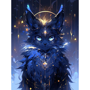 Black Cat 30*40CM(Canvas) Full Round Drill Diamond Painting