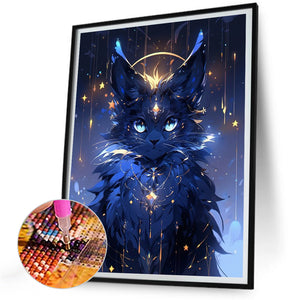 Black Cat 30*40CM(Canvas) Full Round Drill Diamond Painting