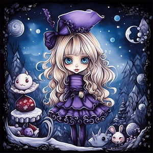 Girl 40*40CM(Canvas) Full Round Drill Diamond Painting