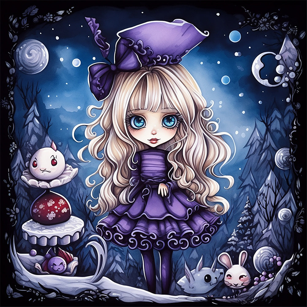 Girl 40*40CM(Canvas) Full Round Drill Diamond Painting
