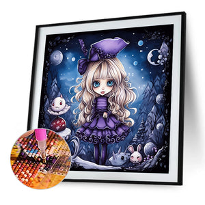 Girl 40*40CM(Canvas) Full Round Drill Diamond Painting