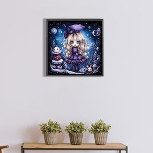 Girl 40*40CM(Canvas) Full Round Drill Diamond Painting