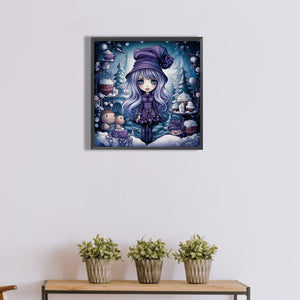 Girl 40*40CM(Canvas) Full Round Drill Diamond Painting