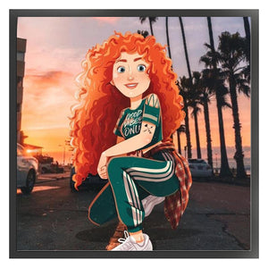 Yishu - Princess Merida - 40*40CM 11CT 3 Stamped Cross Stitch