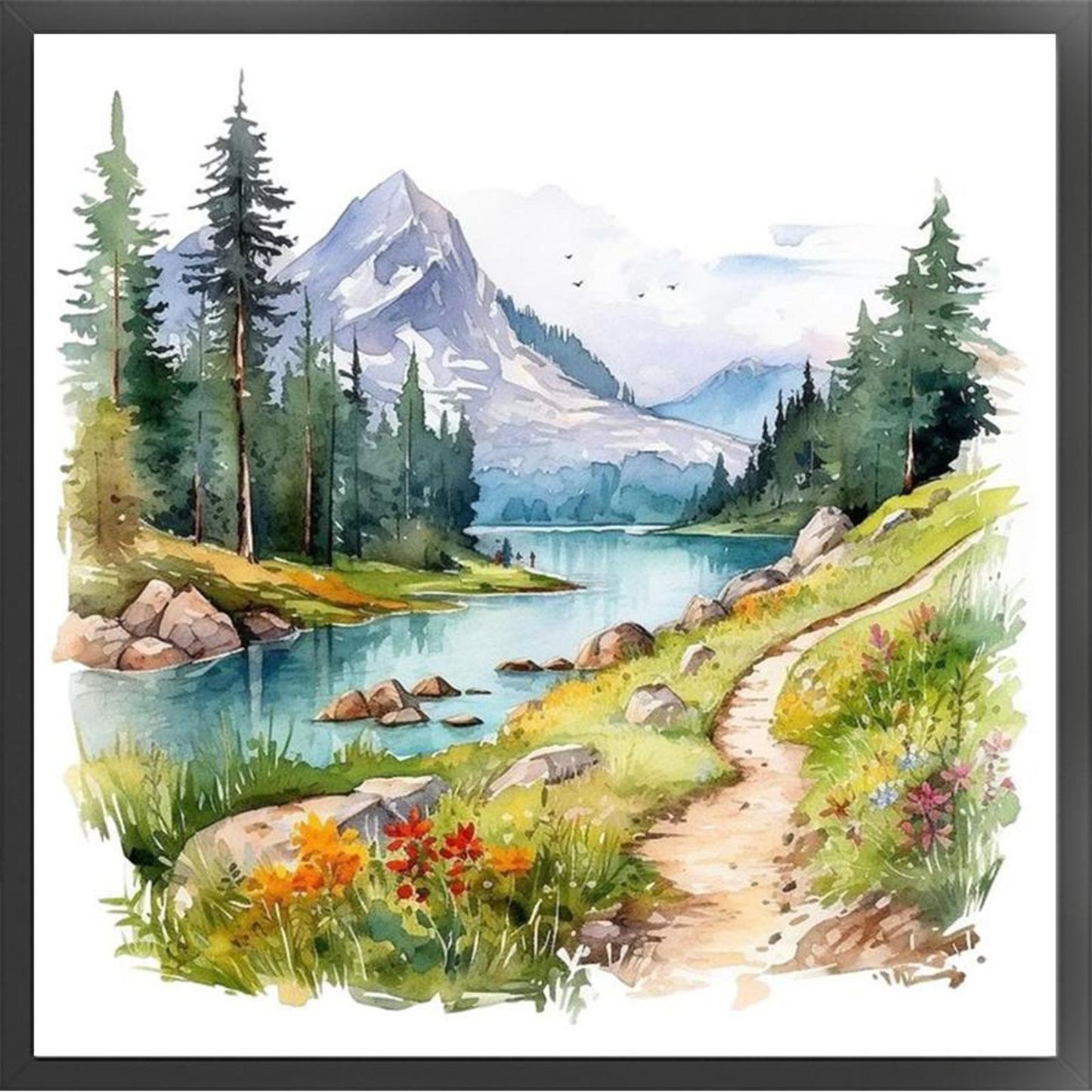 Outdoor Scenery - Full 11CT Stamped Cross Stitch 45x45CM - Yishu