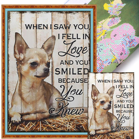 Little Dog - Full 11CT Stamped Cross Stitch 40x60CM - Huacan