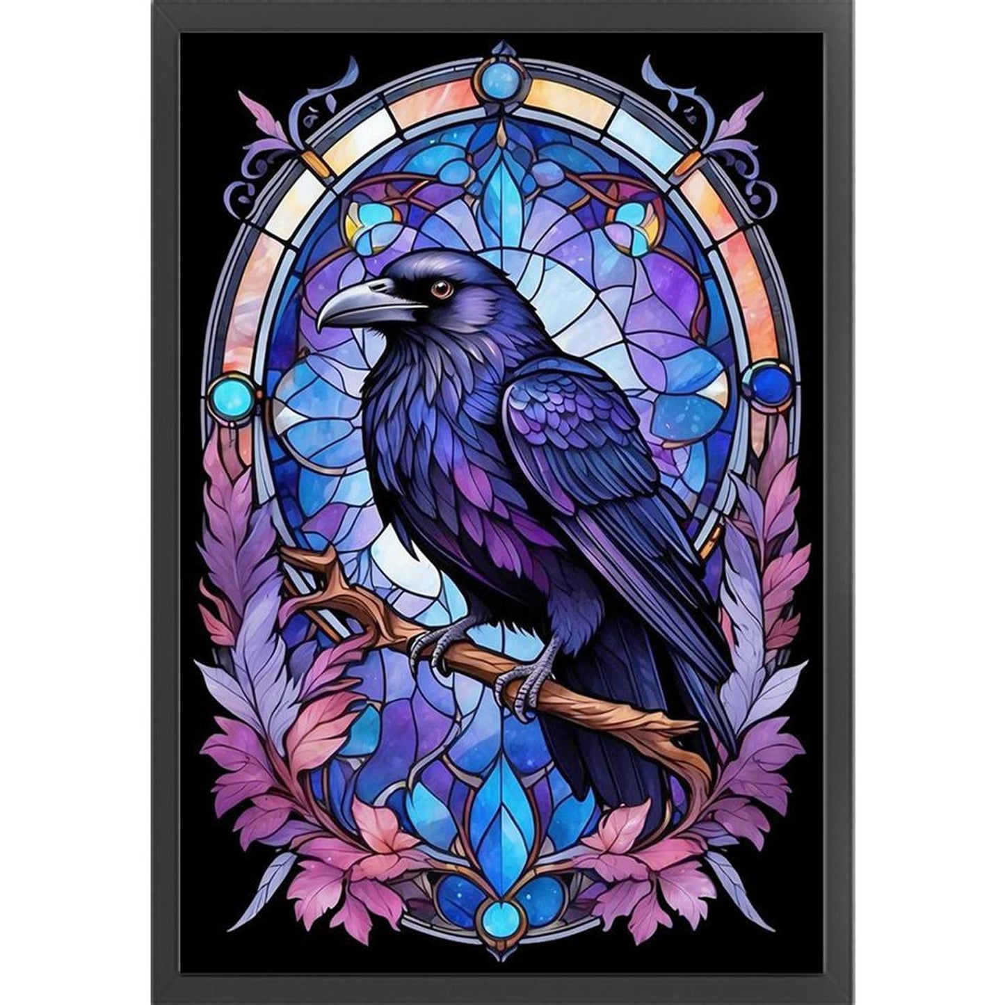 Crow - Full 11CT Stamped Cross Stitch 40x60CM - Huacan