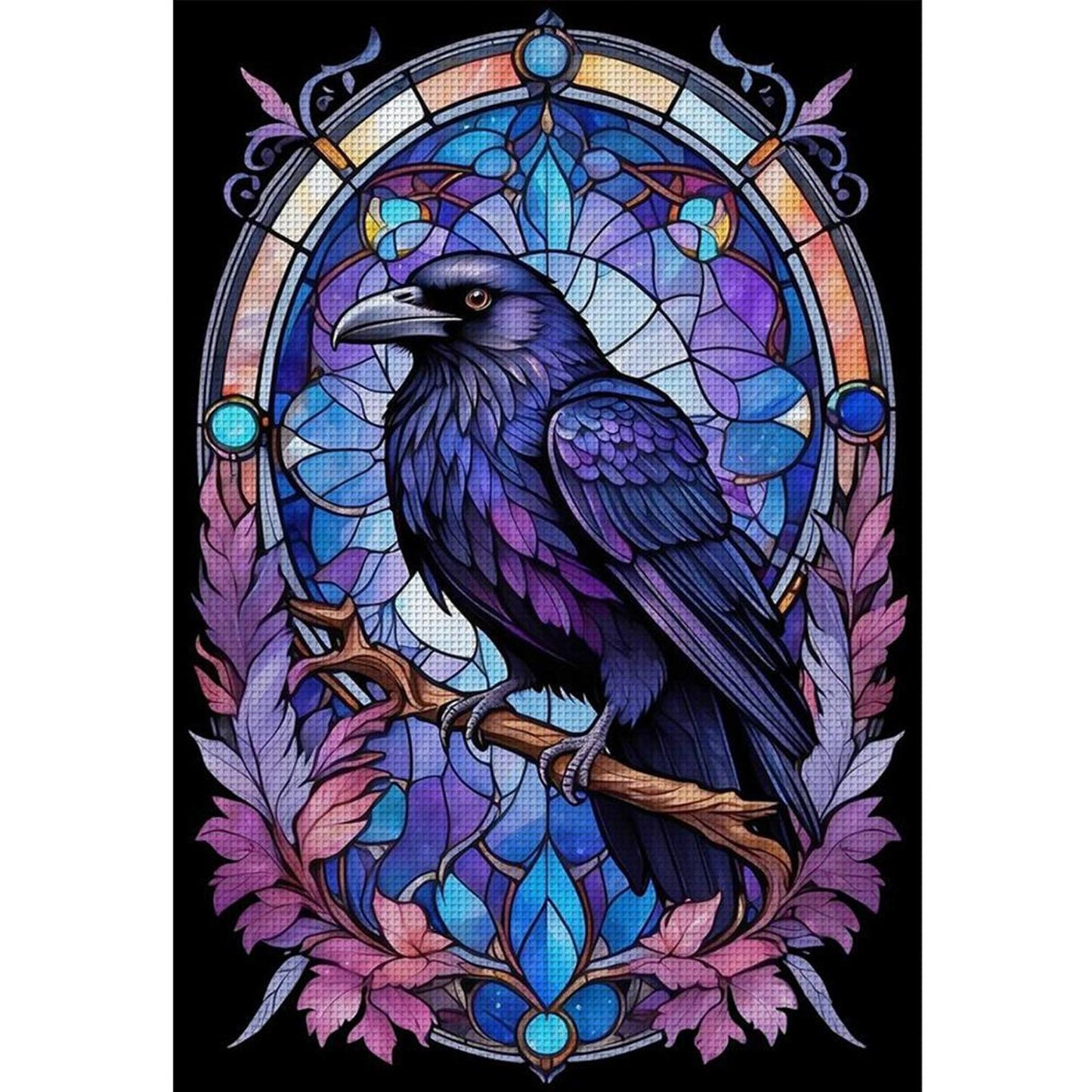 Crow - Full 11CT Stamped Cross Stitch 40x60CM - Huacan