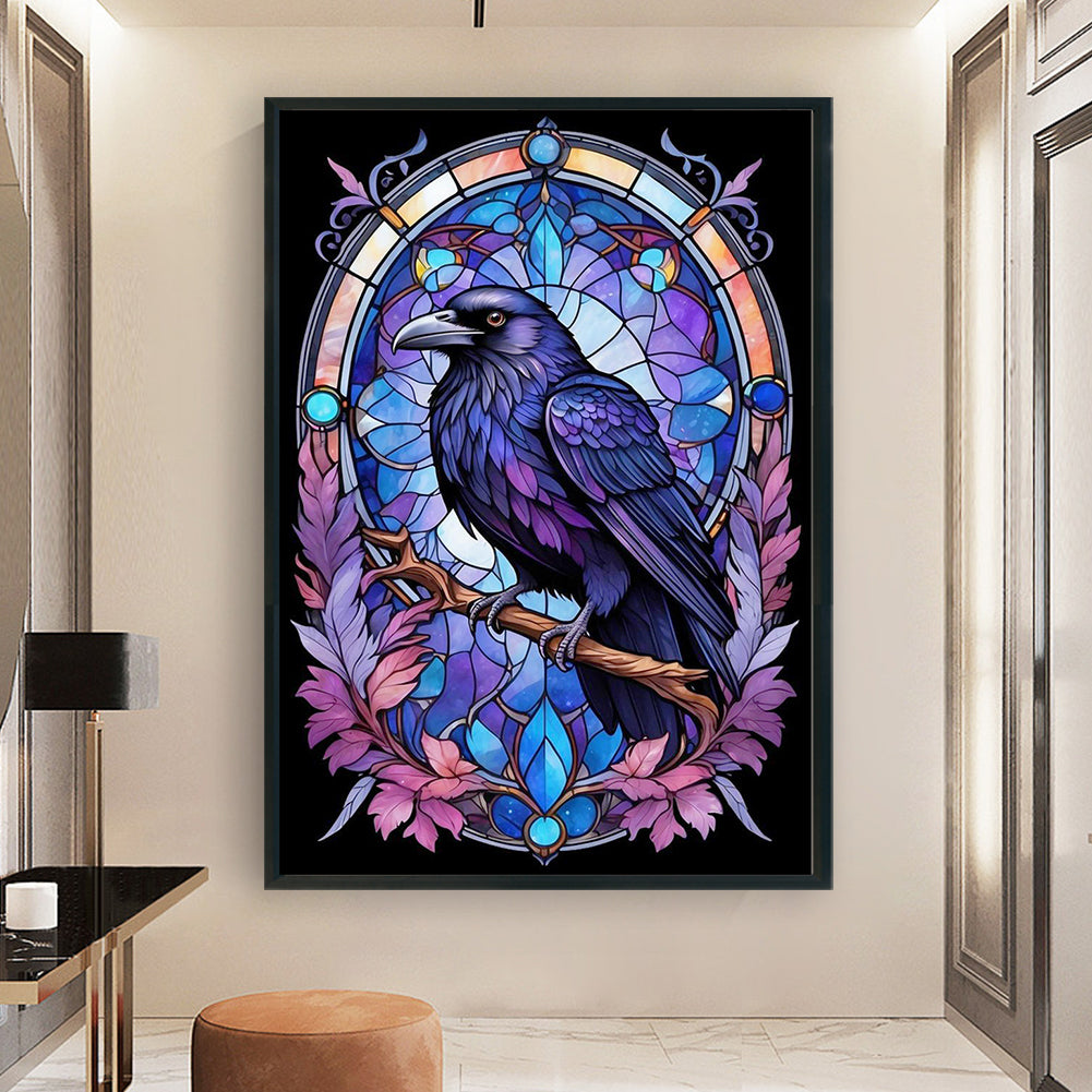 Crow - Full 11CT Stamped Cross Stitch 40x60CM - Huacan