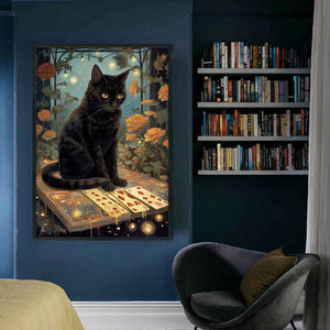 Huancan - Black Cat - 40*60CM 11CT 3 Stamped Cross Stitch