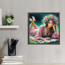 Load image into Gallery viewer, Reading Girl 40*40CM(Picture) Full Round Drill Diamond Painting
