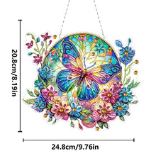 Load image into Gallery viewer, Flower Butterfly Theme 2D Flat DIY Diamond Art Pendant Wall Door Decoration
