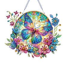 Load image into Gallery viewer, Flower Butterfly Theme 2D Flat DIY Diamond Art Pendant Wall Door Decoration
