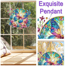 Load image into Gallery viewer, Flower Butterfly Theme 2D Flat DIY Diamond Art Pendant Wall Door Decoration
