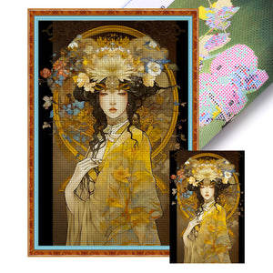 Yishu - Goddess - 50*75CM 11CT 3 Stamped Cross Stitch