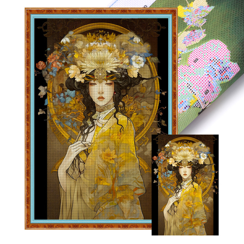 Yishu - Goddess - 50*75CM 11CT 3 Stamped Cross Stitch