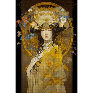 Yishu - Goddess - 50*75CM 11CT 3 Stamped Cross Stitch