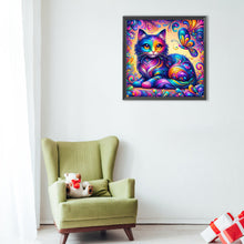 Load image into Gallery viewer, Purple Cat 40*40CM(Canvas) Full Round Drill Diamond Painting
