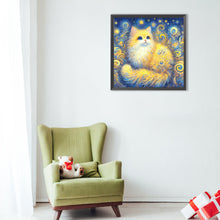 Load image into Gallery viewer, Yellow Cat 40*40CM(Canvas) Full Round Drill Diamond Painting
