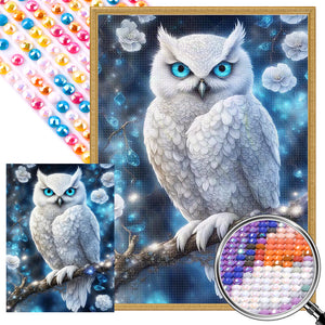 Owl 40*55CM(Picture) Full Round Drill Diamond Painting