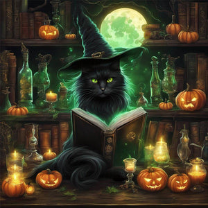 Black Cat 40*40CM(Picture) Full Square Drill Diamond Painting