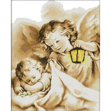 Load image into Gallery viewer, Joy Sunday - Dream Angel - 41*52CM 14CT 2 Stamped Cross Stitch
