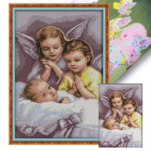 Load image into Gallery viewer, Joy Sunday - Angel&#39;S Prayer - 36*56CM 14CT 2 Stamped Cross Stitch
