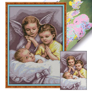 Joy Sunday - Angel'S Prayer - 36*56CM 14CT 2 Stamped Cross Stitch