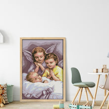 Load image into Gallery viewer, Joy Sunday - Angel&#39;S Prayer - 36*56CM 14CT 2 Stamped Cross Stitch
