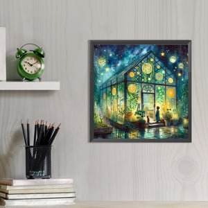 Garden Room At Night 40*40CM(Picture) Full Round Drill Diamond Painting
