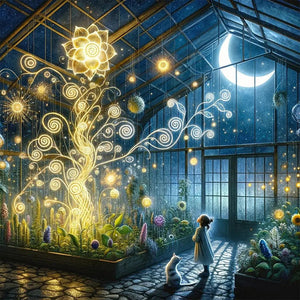 Garden Room At Night 40*40CM(Picture) Full Round Drill Diamond Painting