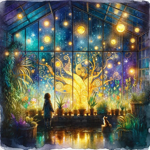 Garden Room At Night 40*40CM(Picture) Full Round Drill Diamond Painting