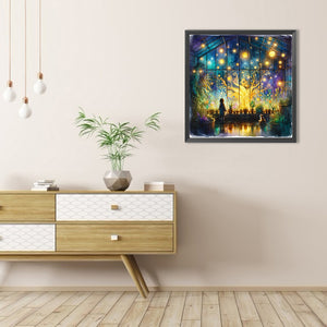 Garden Room At Night 40*40CM(Picture) Full Round Drill Diamond Painting