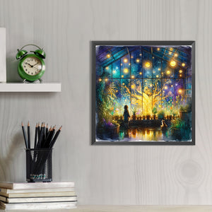 Garden Room At Night 40*40CM(Picture) Full Round Drill Diamond Painting