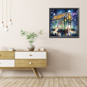 Garden Room At Night 40*40CM(Picture) Full Round Drill Diamond Painting