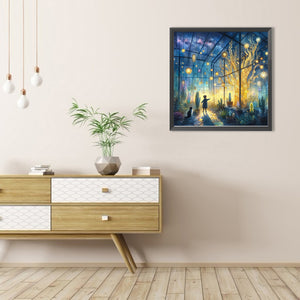 Garden Room At Night 40*40CM(Picture) Full Round Drill Diamond Painting