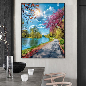 Lakeside Scenery 55*70CM(Canvas) Full Round Drill Diamond Painting